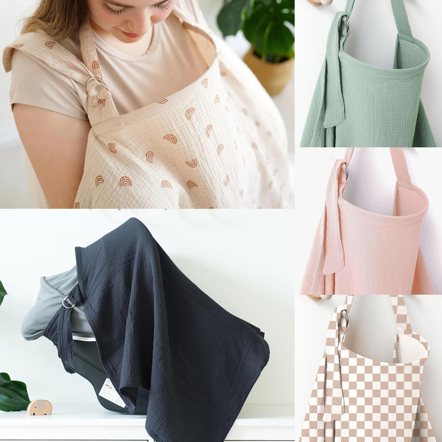 Infant Car Seat Cover - Muslin Emzirme Örtüsü Taşınabilir % 100%
